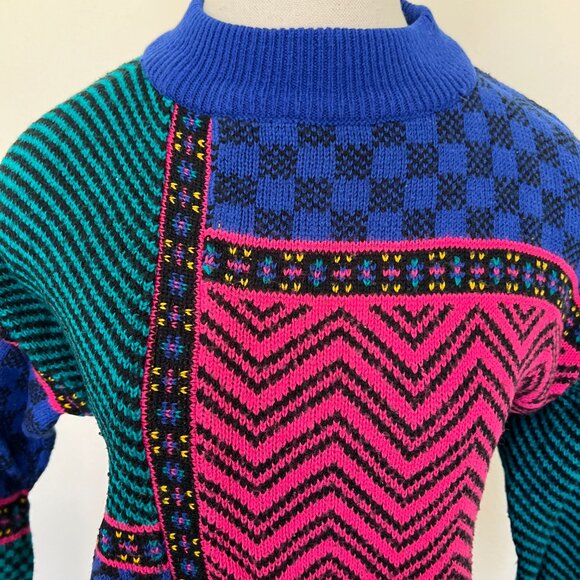 80's Funky Pullover Sweater - Size Large - Design Zone - Picture 6 of 7